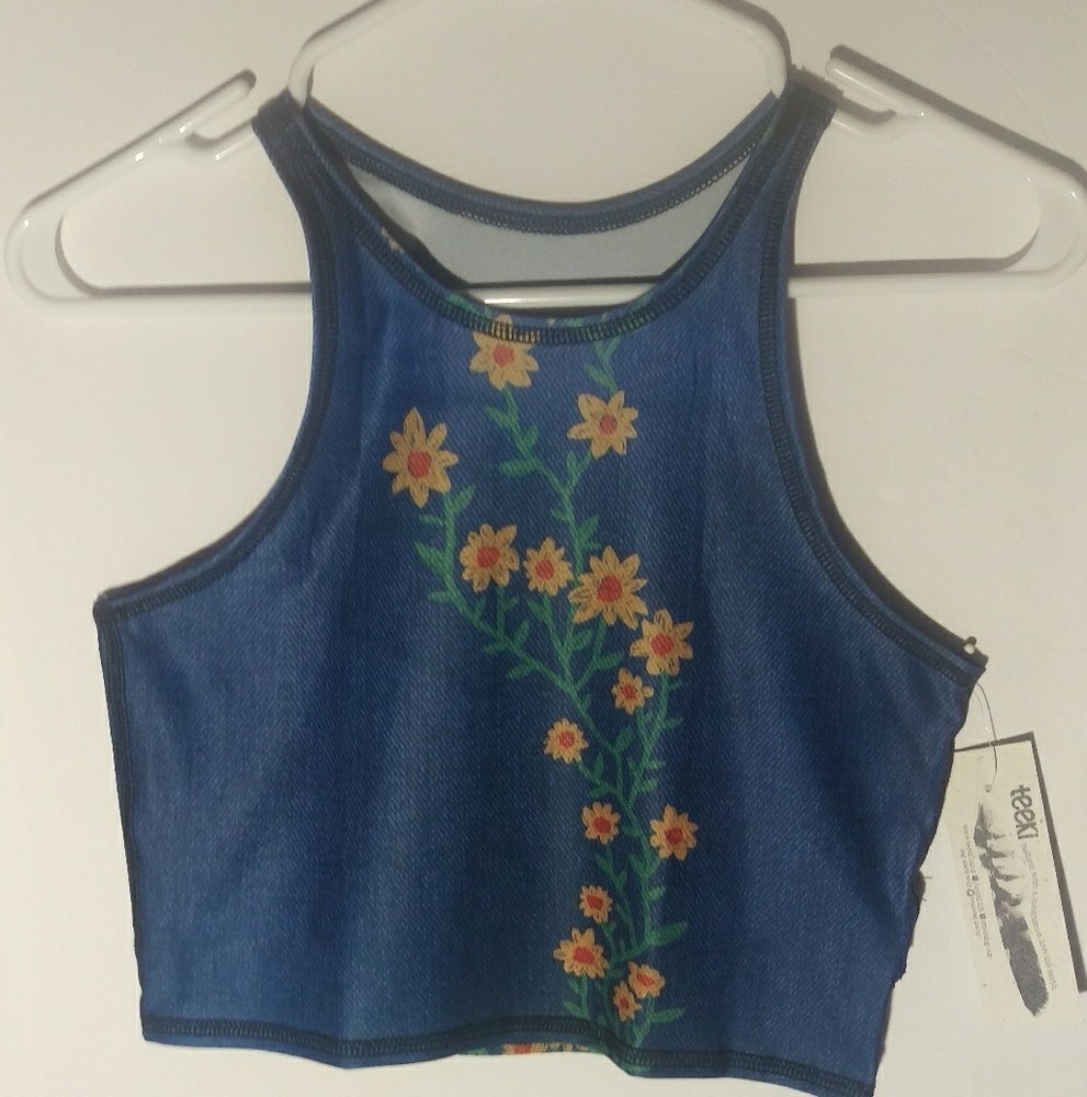 Teeki 'Woodstock' Floral Mermaid Tank Top - Picture 2 of 6